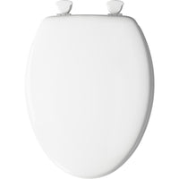 Bemis Elongated White Molded Wood Toilet Seat