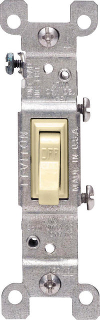 Leviton 15 amps Toggle Switch Ivory 1 pk (Pack of 10)