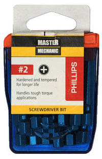 Master Mechanic 18 Pack 2-Inch #2 Phillips Screwdriver Bit