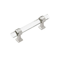 Hickory Hardware HH075857-CA14 3" Crysacrylic/Polished Nickel Crystal Palace Cabinet Pull