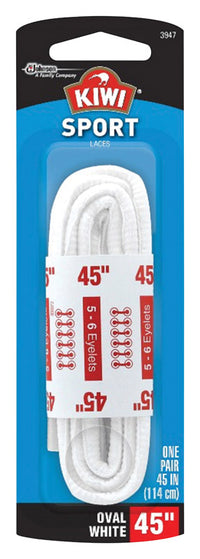 Kiwi Sport 45 in. White Athletic Shoe Laces