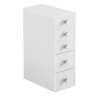 InterDesign 5 drawer White Drawer Organizer 10 in. H X 3.5 in. W X 7 in. D Stackable