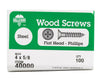 Hillman No. 4 X 5/8 in. L Phillips Zinc-Plated Wood Screws 100 pk