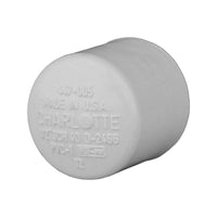 Charlotte Pipe 1/2 in. Socket x 1/2 in. Dia. Socket PVC Cap (Pack of 25)