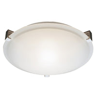 Bel Air Lighting Neptune 4 in. H X 12 in. W X 12 in. L Brushed Nickel White Ceiling Fixture