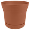 Bloem Llc 3 gal. Capacity Terra Cotta Saturn Planter 12.2 L x 10.7 H x 12.2 W in. with Saucer