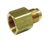 JMF 1/2 in. Female Flare x 3/8 in. Dia. Male Flare Yellow Brass Reducing Adapter (Pack of 5)