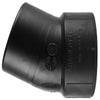 Charlotte Pipe 1-1/2 in. Spigot X 1-1/2 in. D Hub ABS 22-1/2 Degree Elbow