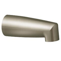 Brushed nickel nondiverter spouts