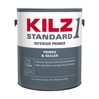 KILZ STANDARD Matte White Water-Based Acrylic Primer For Multiple Surfaces 1 gal. (Pack of 4)