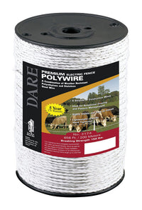 Dare Portable Electric Fence Wire 656 ft. White