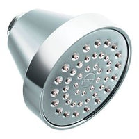 Chrome one-function 3-5/8" diameter spray head eco-performance showerhead