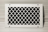 Steelcrest Designer 14 X 8 Wall /Ceiling White Return Vent Cover, With Face Mounting Screw Holes, No Damper