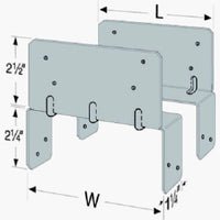 Simpson Strong-Tie ZMax 1.25 in. H X 2.56 in. W 18 Ga. Galvanized Steel End Post Cap