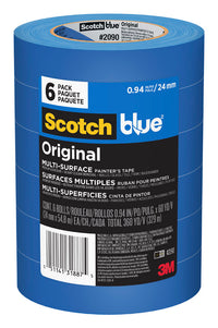 ScotchBlue 0.94 in. W X 60 yd L Blue Medium Strength Original Painter's Tape 6 pk