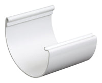 Plastmo 5 in. W White Vinyl Half Round Gutter Connector