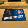 MLB House Divided - Yankees / Indians House Divided Rug