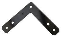 National Hardware 12 in. H X 2.5 in. W X 0.188 in. D Black Steel Flat Corner Plate