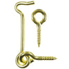 National Hardware Gold Solid Brass 2-1/2 in. L Hook and Eye 1 pk