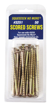 Squeeeeek No More No. 8 X 3 in. L Square Bugle Head Scored Screws 50 pk