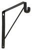 National Hardware Black  Steel Shelf/Rod Bracket 32 Ga. 12-7/16 in. L (Pack of 10).