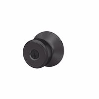 Schlage Bowery Matte Black Entry Knob 1.75 in.