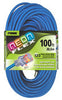 Prime Neon Flex Outdoor 100 ft. L Hi Vis Blue Extension Cord 12/3 SJTW