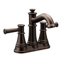 Oil rubbed bronze two-handle high arc bathroom faucet