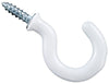 National Hardware Vinyl Coated White Steel 1 in. L Cup Hook 13 lb 30 pk