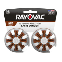 Rayovac Zinc-Air 312 1.45 volt Hearing Aid Battery