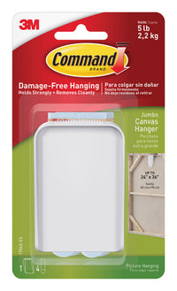 3M Command Plastic Coated White Canvas Picture Hanger 5 lb 1 pk