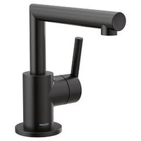 Matte black one-handle bathroom faucet