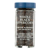 Morton and Bassett Seasoning - Peppercorns - Whole - Black - 2.1 oz - Case of 3