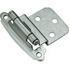 Hickory Hardware P243-SN 3/8" Inset Satin Nickel Surface Self-Closing Hinges 2 Count