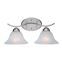 Bel Air Lighting Hollyslope Brushed Nickel Silver 2 lights Incandescent Vanity Light Wall Mount