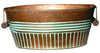 Robert Allen 6 in. H X 9 in. W Metal Planter Copper