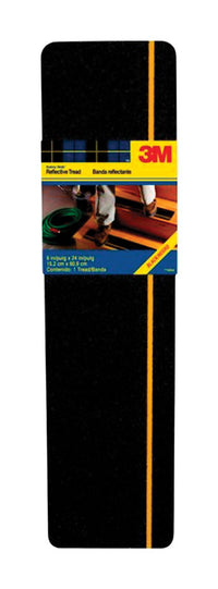 3M Safety-Walk Black Reflective Adhesive Tread 6 in. W X 2 ft. L 1 pk