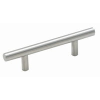 Amerock  Bar  Cabinet Pull  3 in. Sterling Nickel  Silver  2 pk