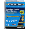 HILLMAN Power Pro No. 9 in. X 2-1/2 in. L Bronze Star Flat Head Premium Deck Screws 1 lb 100 pk