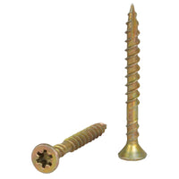 Senco No. 8 X 1-3/4 in. L Rex Yellow Zinc Wood Screws 1000 pk