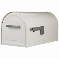 Gibraltar Mailboxes Reliant Contemporary Galvanized Steel Post Mount White Mailbox