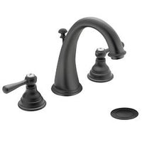 Wrought iron two-handle high arc bathroom faucet