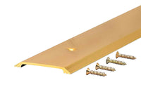 M-D 0.25 in. H X 2.5 in. W X 36 in. L Bright Aluminum Flat Top Threshold Gold