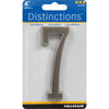 Hillman Distinctions 4 in. Silver Brushed Nickel Self-Adhesive Number 7 1 pc (Pack of 3)