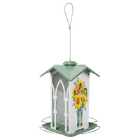 Natures Way Wild Bird 1.56 qt. cap. Metal Country Cottage Gazebo Bird Feeder 4 ports