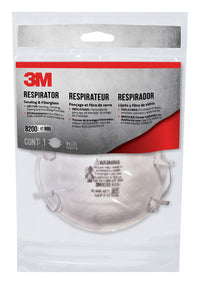 3M N95 Sanding and Fiberglass Cup Disposable Respirator White One Size Fits All 1 pk