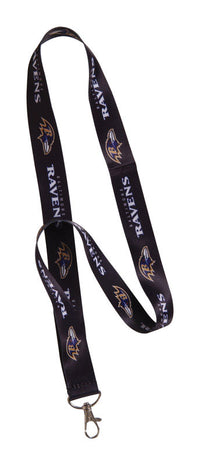 Hillman NFL Polyester Black/White Decorative Key Chain Lanyard (Pack of 6).