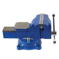 Irwin 5 in. Steel Workshop Bench Vise Swivel Base