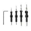 Wolfcraft Steel Tapered Screw Setter Set 4 pc