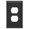 Amerelle Black 1 gang Stamped Steel Duplex Wall Plate 1 pk